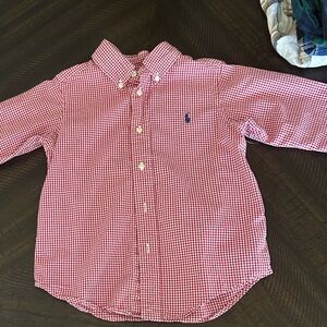 Ralph Lauren Kids Red Plaid Button Down Shirt